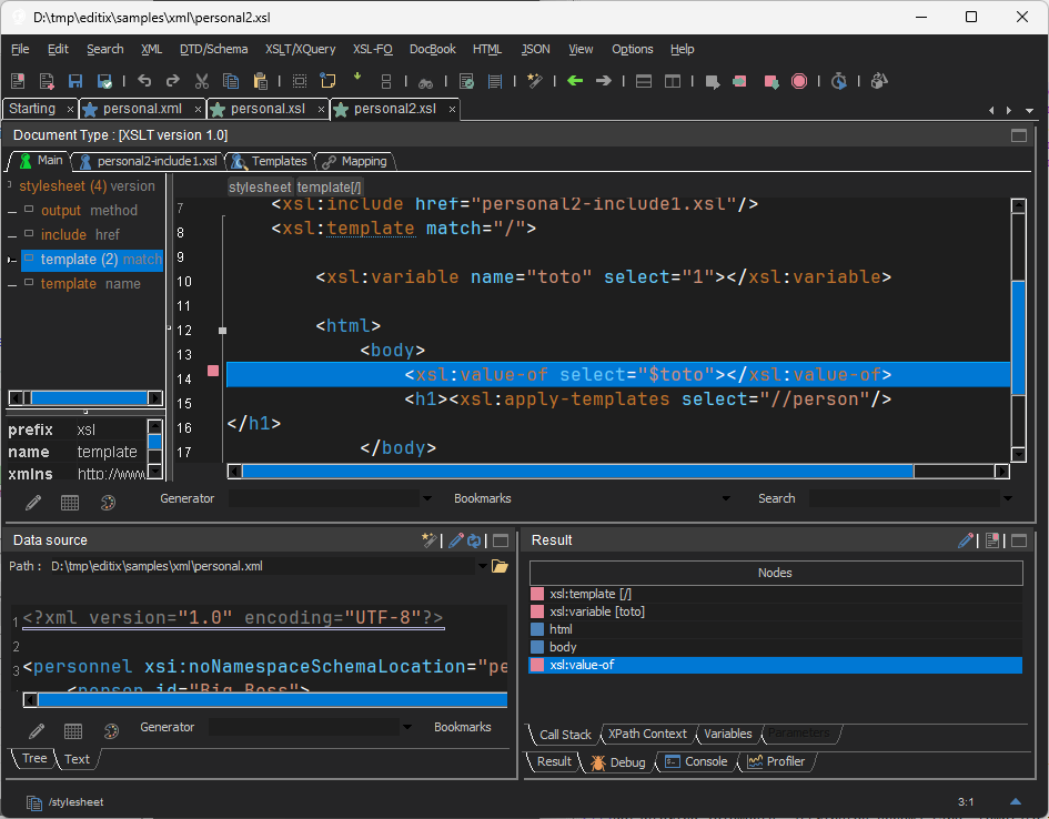 Editix-xml-editor