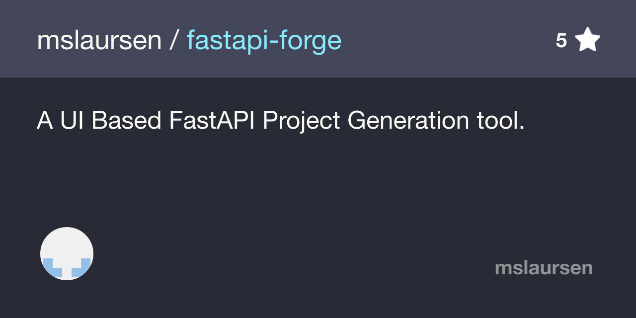 fastapi-forge